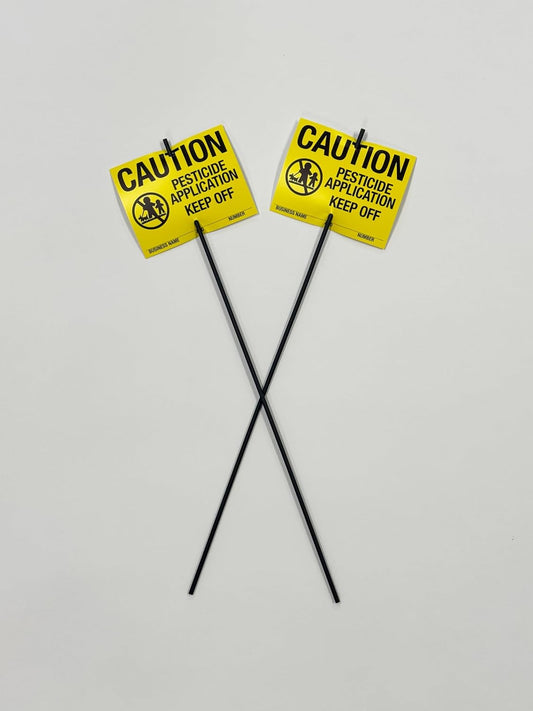 Great Lakes Marking Products Lawn Treatment Application Stakes & MASSACHUSETTS Signs (Economy Style