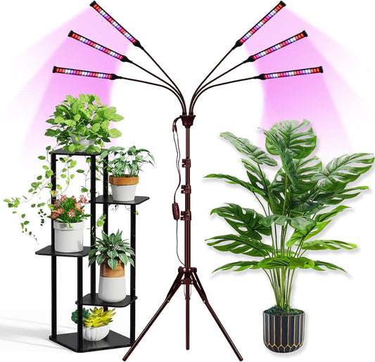 Grow Lights for Indoor Plants Full Spectrum, LED Plant Grow Lights, Full Spectrum Plant Growing Lamps (8 Branches)