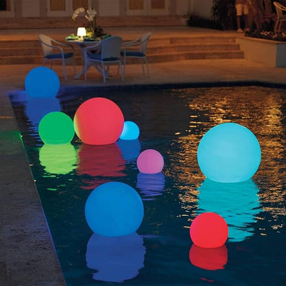 LOFTEK Floating Pool Lights - 6-inch Cordless Ball Light with Remote - 3 Modes & 16 RGB Color Changing Lamp Dimmable - Rechargeable & Hangable & Waterproof Shower Lamp for Party Decor -1 Piece
