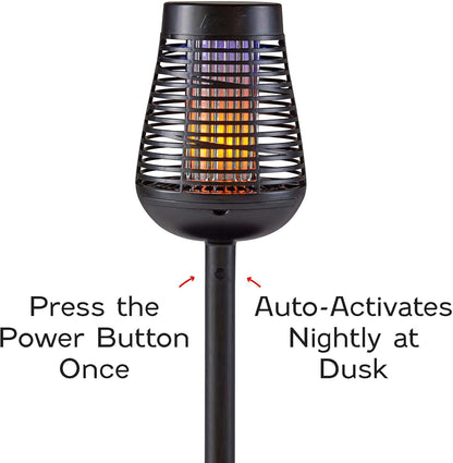 PIC Solar Insect Killer Torch (DFST), Bug Zapper and Accent Light, Solar Bug Zapper - Kills Bugs on Contact