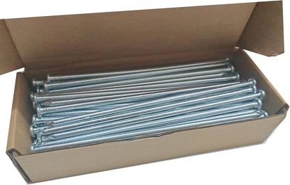 Metal Stakes, 10 Inch 35Pcs Galvanized Landscape Spikes,Garden Nails for Turf,Weed Barriers,Tent and More (35, Silver)