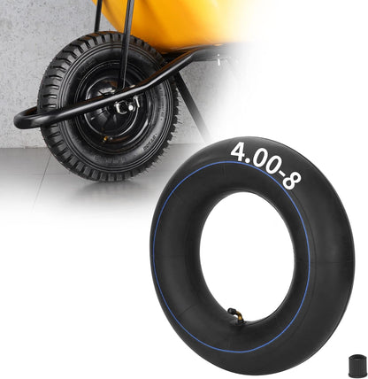 RUTU 4.80/4.00-8 480/400-8 Inner Tube with TR87 Angled Valve for Mini Bikes Go-Kartings Mowers Hand Trucks Perssure Washers Wheelbarrows Carts Yard Trailers Isobutylene