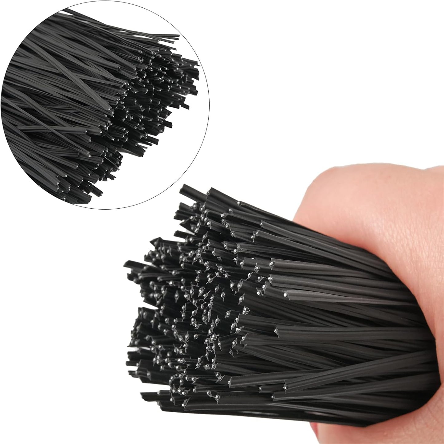 Tangyinrd 300 Pcs 6 inch Black Plastic Twist Ties, Cable Ties, for Bags, Gardening Tools