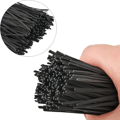 Tangyinrd 300 Pcs 6 inch Black Plastic Twist Ties, Cable Ties, for Bags, Gardening Tools
