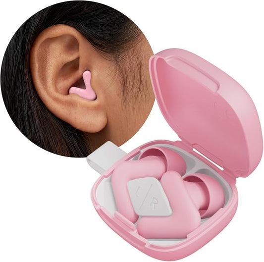 Alpine Silence Earplugs for Sleep, Focus & Travel - V-Shape Snug Fit & Soft Oval Tips – 4 Sizes