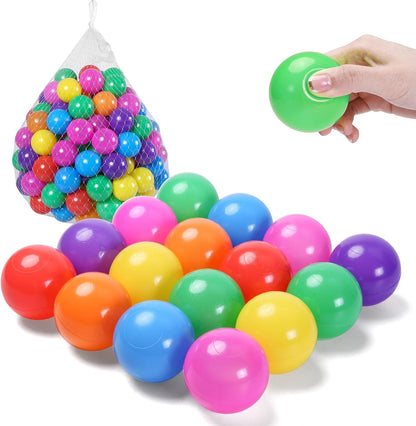 TRENDPLAY Plastic Balls for Ball Pits - Hollow Balls- Safe and Exciting Playtime - Perfect for Baby Pools, Birthday Party Decoration