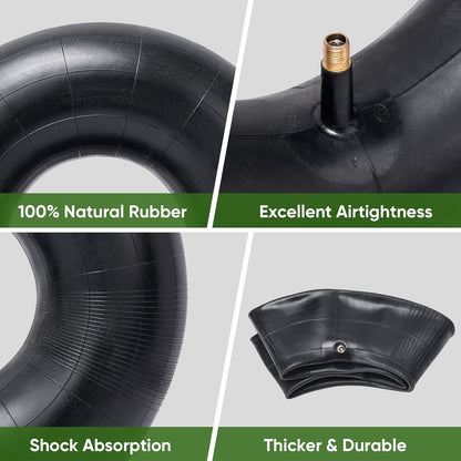 TICONN 13x4.00-6, 4.10/3.50-6 Tire Inner Tube, 2 Pack Inner Tire Tube for Wheelbarrow Tires, Replacement Tube with TR-13 Straight Valve Stem for Wheelbarrows, Lawn Mowers, Hand Trucks