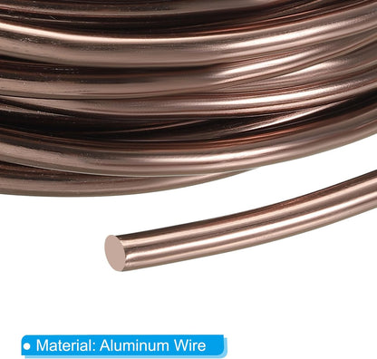 PATIKIL 4mm x 23ft Bonsai Training Wire,Floral Wire Stems Anodized Aluminum Tree Wire for Gardening Branch Fixing,Brown