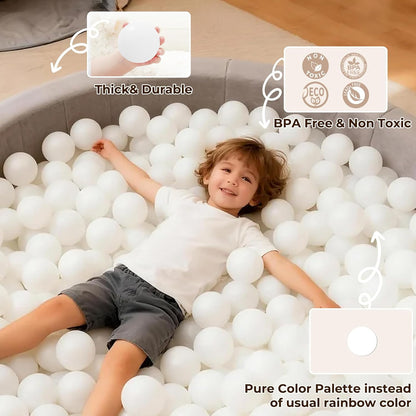 TRENDPLAY Plastic Balls for Ball Pits - Hollow Balls- Safe and Exciting Playtime - Perfect for Baby Pools, Birthday Party Decoration
