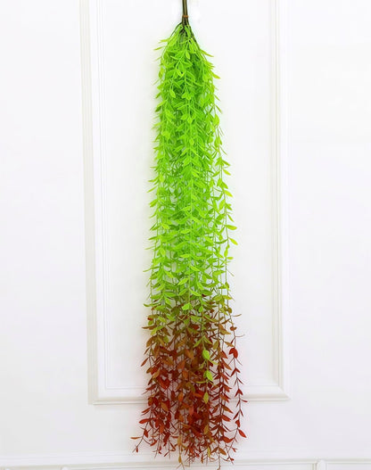 5 Pack Artificial Hanging Willow Vine (3.3ft) - Fake Greenery Plants for Indoor/Outdoor Decor, Wedding & Photography - Red Tail Design (No Basket Included)