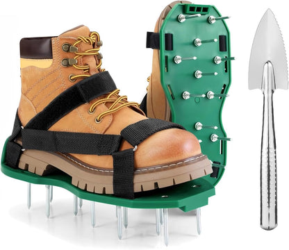 Heavy Strap Garden Aerate Spike Shoes Upgrades Lawn Aerator Shoe Tools Yard Aeration Shoes for Grass Soil Aerating Spikes (Standard Style)