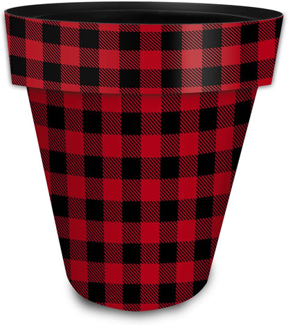 Briarwood Lane Red and Black Buffalo Check Large Planter
