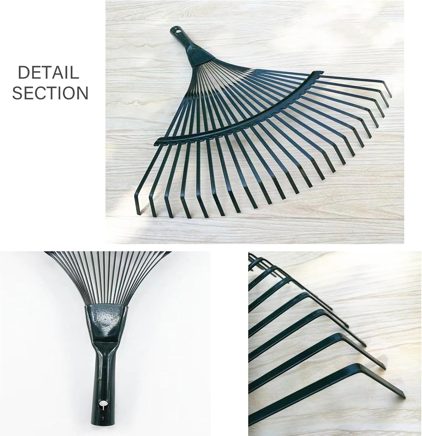 Landscape Rake,Rake Head Replacement Rakes for Lawns,Garden Rakes Head Replacements 22 Teeth Steel Fan Leaf for Lawn Yard Flowers Beds Farm Gardening,with Gloves (16.54 X 15.75 in)