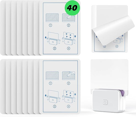 40 Packs Refill Card(Refills Only) for Plug in UV Light Fly Trap, Sticky Board Refills for LFSYS