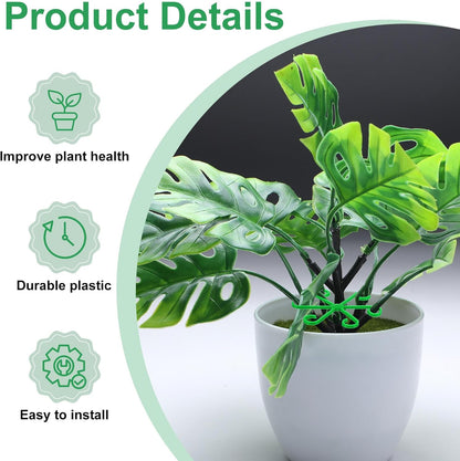 HARFINGTON 8pcs Plant Stem Support 4 Sizes Climbing Houseplant Stem Holder Stakes Reusable Flower Trellis Plant Stand for Outdoor Indoor, Green