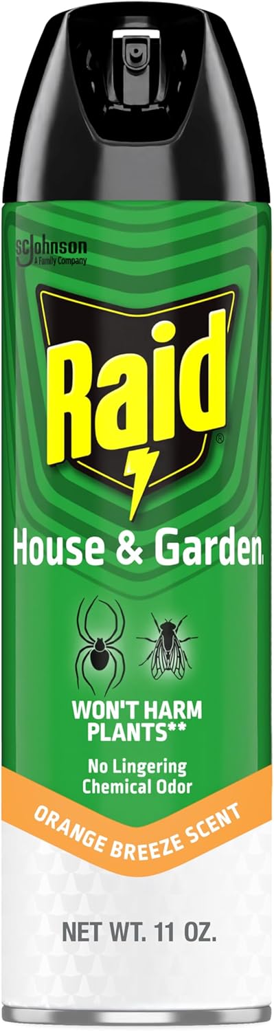 Raid House & Garden Insect Killer Spray, Orange Scent 11 Ounce (Pack of 1)