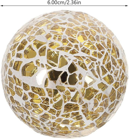 4pcs Mosaic Ball Home Sphere Ball Home Mosaic Sphere Decorative Glass Ornament Crafts Ornament Crafts Table Tabletop Decor