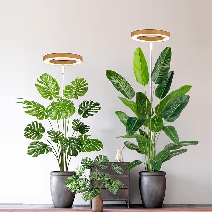 Plant Grow Light,yadoker LED Growing Light Full Spectrum for Indoor Plants, Paired with a Soil Tester,Height Adjustable, Automatic Timer, 5V Low Safe Voltage,Idea for Large Plant Light