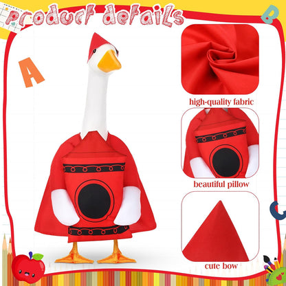 2 Pcs Porch Goose Outfit Halloween Geese Crayon Bus Teacher Cosplay Clothes for 23" Lawn Cement Goose Halloween Garden Patio Yard Outdoor Decorations(Large Crayons)