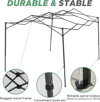 8.7'x 6.6'x 7' Small Walk-in Greenhouse for Outside & Indoor with 2 Roll-up Zipper Doors, 4 Ventilated Mesh Windows, Patio Plant Gardening Greenhouse for Backyard