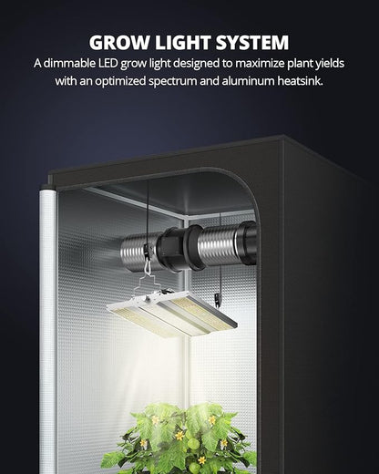 VIPARSPECTRA XS1500 Pro LED Grow Lights for Seed Starting Vegetables Bloom, New-gen Lens Dimming Daisy Chain Full Spectrum Grow Lights for Indoor Plants 2x2/3x3 Grow Tent Actual Power 150 Watt