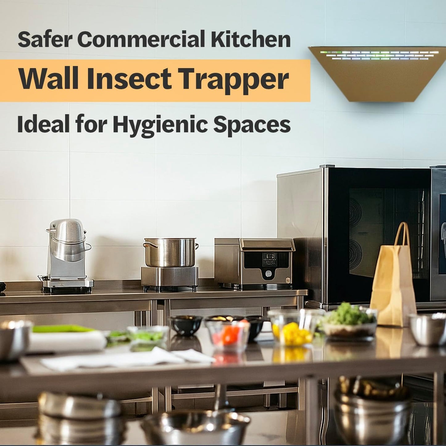 Gardner WS-85 Indoor Fly Trap with Proprietary LED, Decorative Wall Sconce Fly Light -40,000 Hour Rated Bulb, No Zap and Smell, Built to Last for Restaurants and Cafes, Made in USA for Commercial Use