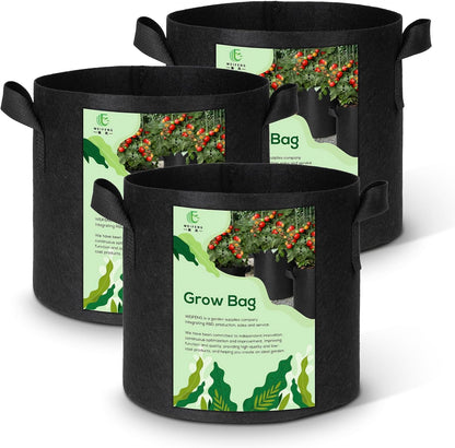 WEIFENG 3-Pack 40 Gallon Grow Bags Large Pots for Plants Outdoor with Handles