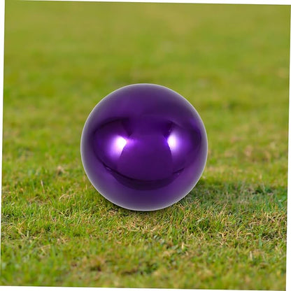 Garden Reflective Ball Gazing Globe Ball Gazing Ball Shiny Hollow Sphere Sparkling Gazing Door Decor Mirror Ball Mirrors Stainless Steel Outdoor Purple Ball Rack