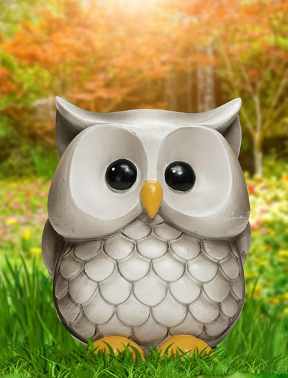 Spoontiques - Decorative Garden Statue - Colorful Home Décor for Indoor or Outdoor Use - Patio Decoration - Garden Accessory - Owl Garden Statue (15043)