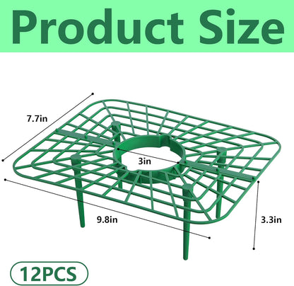 Iceyyyy 12 Packs Square Strawberry Supports-Strawberry Growing Racks- Plant Support Strawberry Stand Holder Growing Frame Keep Berries Clean (Square 12PCS)