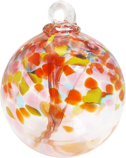 Dale Tiffany Hand Blown Glass, 6" Diameter Eden, Tree of Life Collection, Witch Globe Hanging Garden Indoor/Outdoor Decorative Ornament Gazing Ball