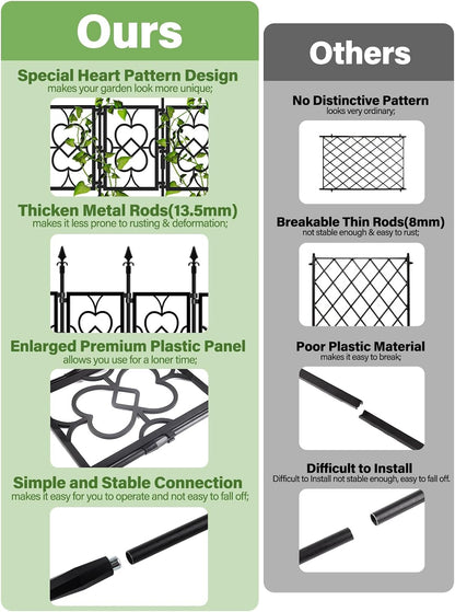 4 Sets Garden Trellis for Climbing Plants, Kalolary 5.5FT Plastic Love Screen Plant Trellis Frame for Potted Plants Rustproof Thicken Cucumber Trellis Stand for Vines Flowers Vegetable Indoor Outdoor