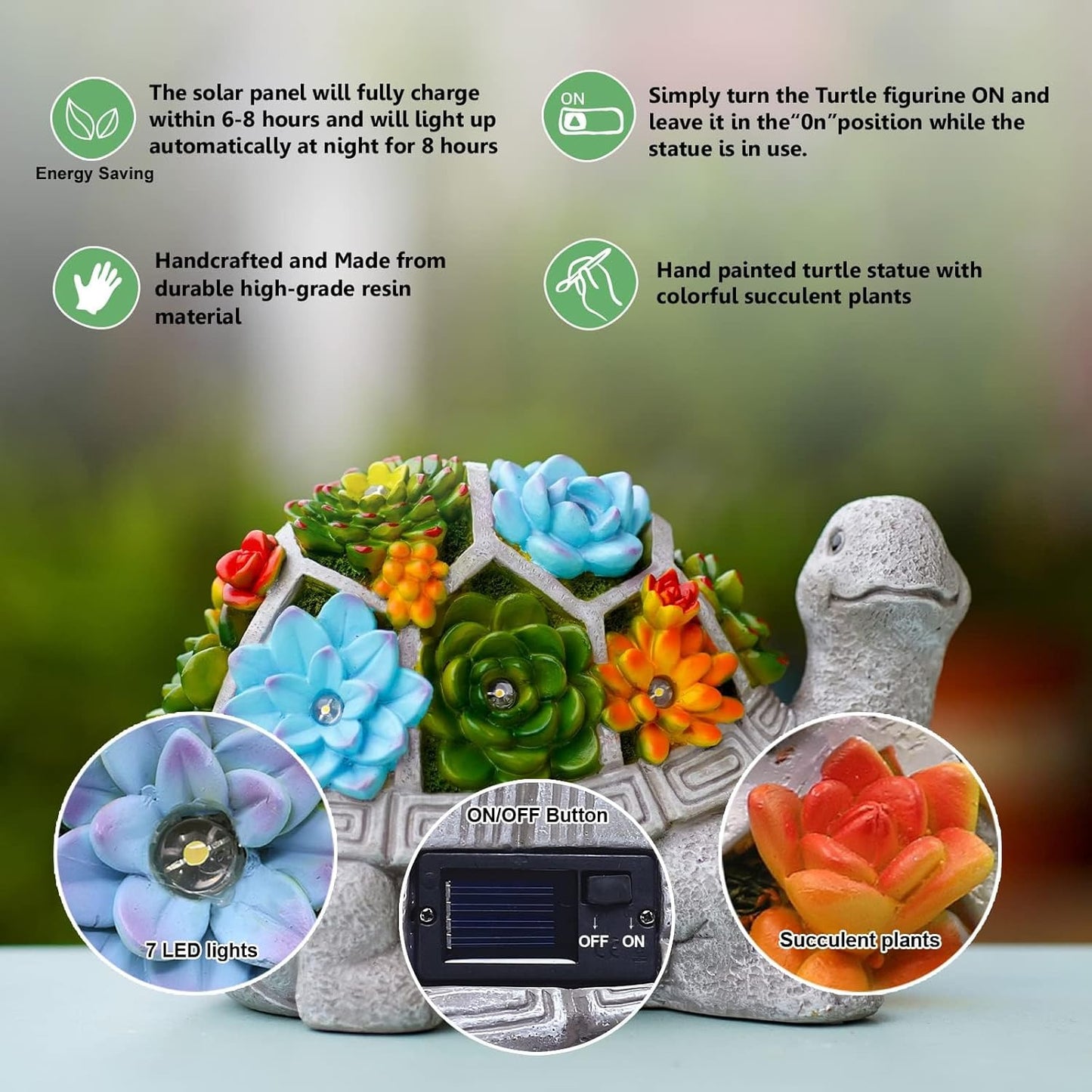 Qeeman Garden Outdoor Decor Statues: Figurine Decorations Ornaments Patio Art Balcony - Birthday Gifts for mom Grandma Women