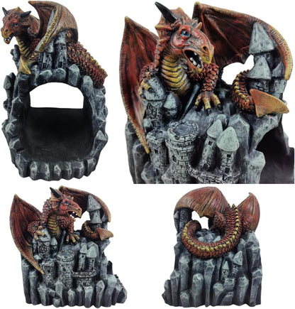 Dragon Statues Gutter Downspout Extension Statues Garden Decoration,Animal Downspout Diverter,Resin Statue Outdoor Decor,Gutter Extension Decorative,3"×4" Downspout Extender Diverter Splash Block