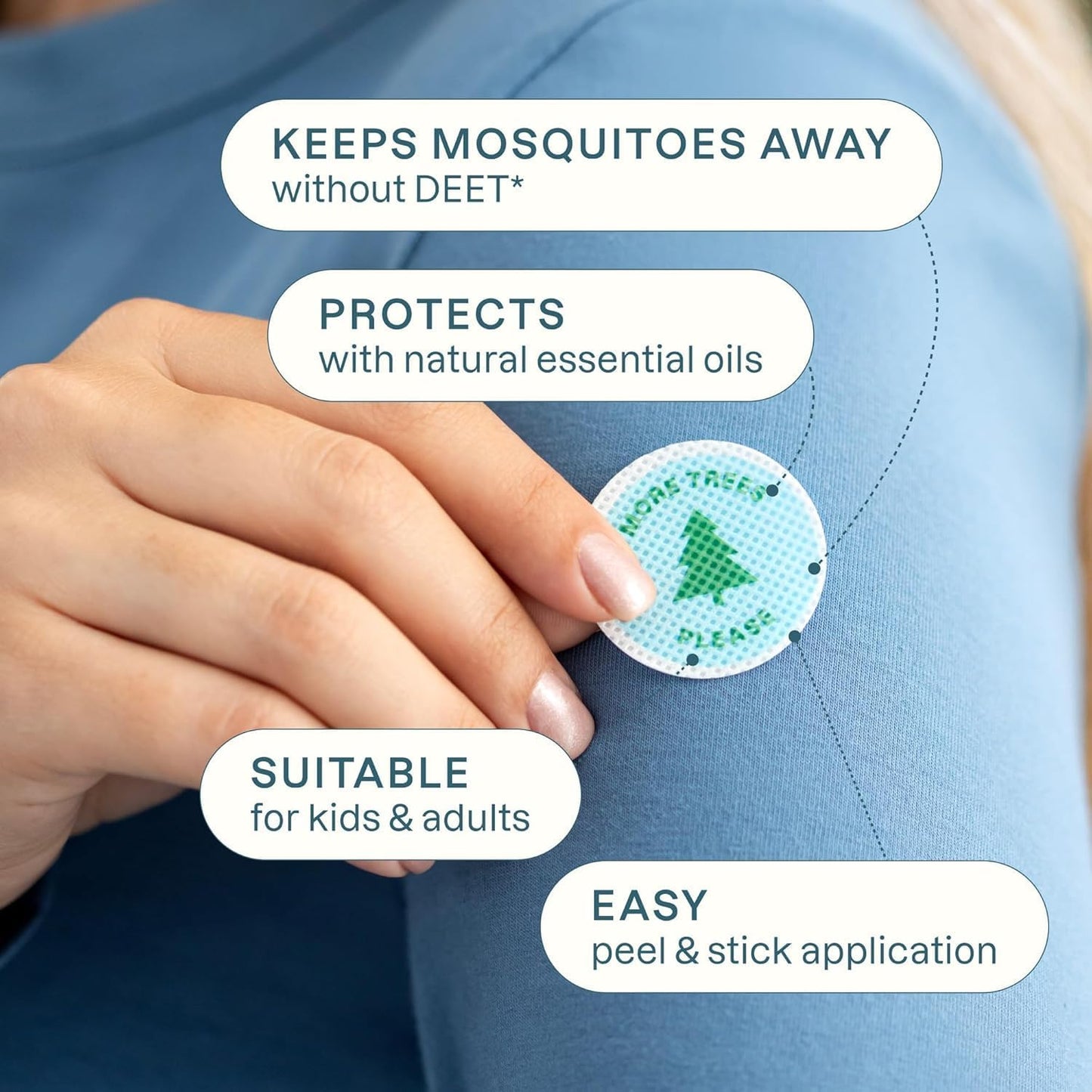 Cliganic Mosquito Repellent Bracelet Stickers Pack for Kids & Adults Multi Color, Natural DEET-Free, Essential Oil Infused 20 Bands with 30 Patches, Citronella Scent (50)