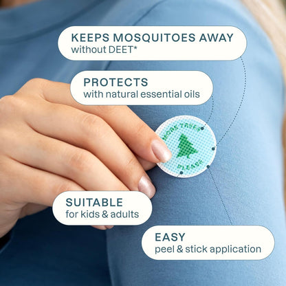 Cliganic Mosquito Repellent Bracelet Stickers Pack for Kids & Adults Multi Color, Natural DEET-Free, Essential Oil Infused 20 Bands with 30 Patches, Citronella Scent (50)