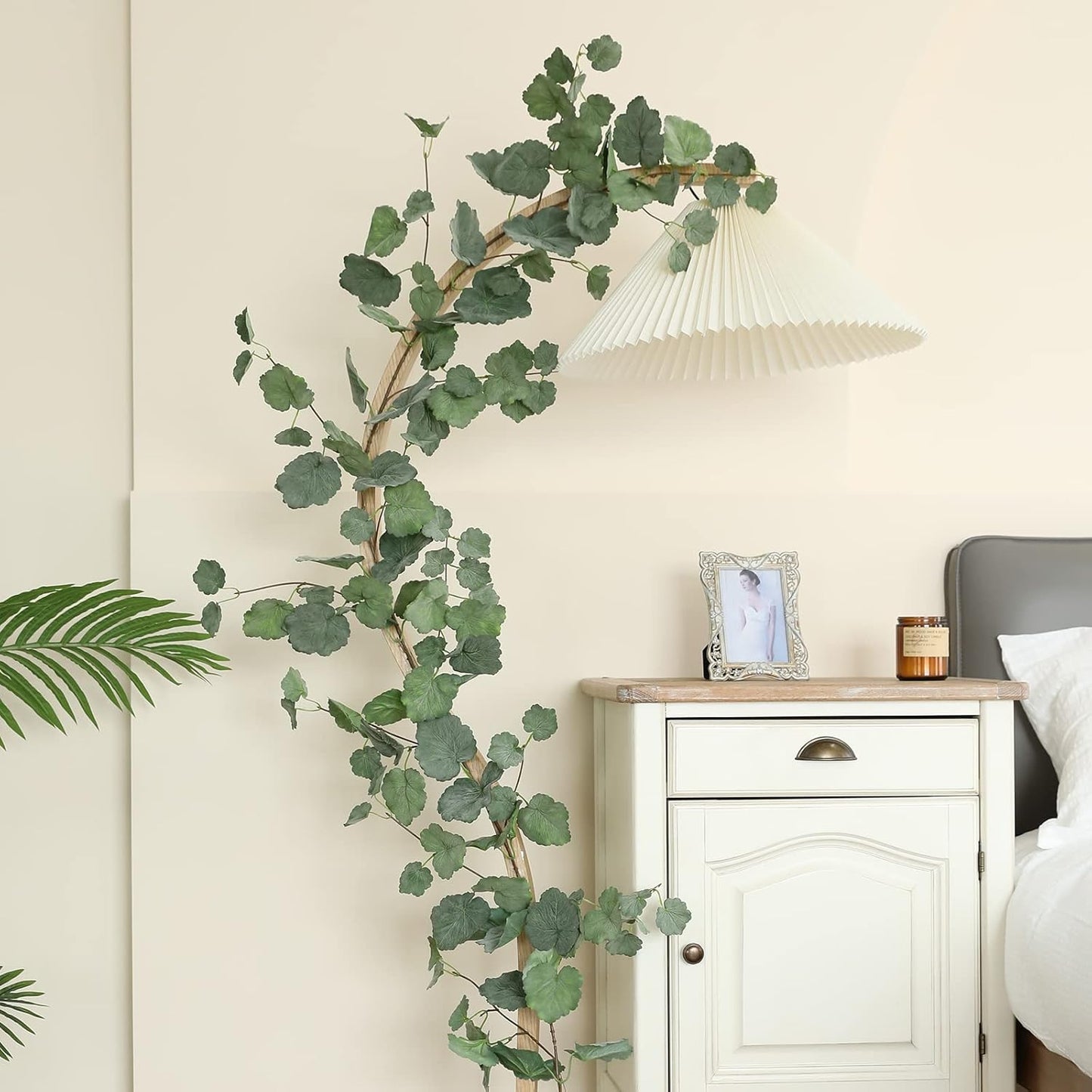 3 Strands Begonia Artificial Vines, 67" Silk Vine Garland with Green Leaves, Fake Hanging Plants Greenery Decor for Home, Bedroom, Wall, Party, Wedding Decoration