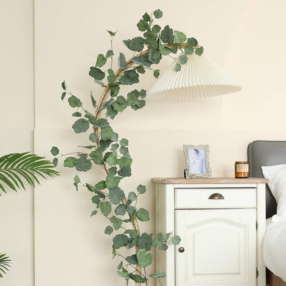 3 Strands Begonia Artificial Vines, 67" Silk Vine Garland with Green Leaves, Fake Hanging Plants Greenery Decor for Home, Bedroom, Wall, Party, Wedding Decoration