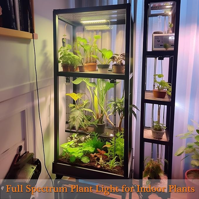 Grow Light,40W Ultra-Thin Panel Grow Lights for Indoor Plants ,316LEDs Full Spectrum Grow Lights for Under Cabinet Plant, Grow Lamp With 3/9/12H Timer ,10 Dimmable Levels for Plants Growing (4pcs)