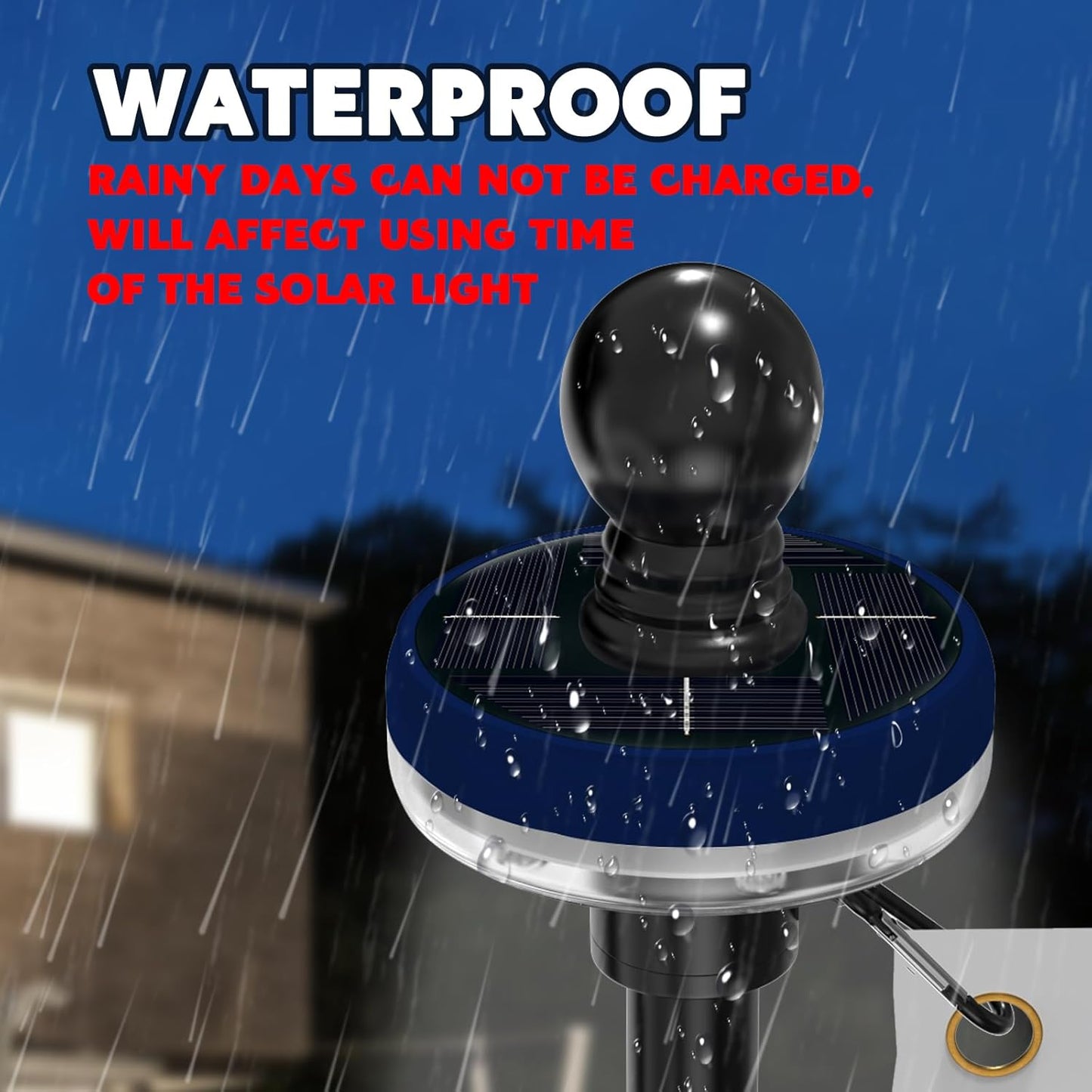 ZMTECH 2PC Flag Pole Light Solar Powered, Waterproof Solar Flag Pole Light for 5-10FT Flag Poles, Solar Light for 1 inch Diameter Flagpole Outdoor, Auto On/Off (Blue)