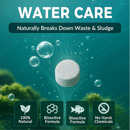 Muck Clear – Natural Pond Sludge Treatment, 2 LB for Ponds, Fountains & Bird Baths, Beneficial Bacteria & Enzymes, Chemical-Free & Safe for Fish, Pets & Wildlife