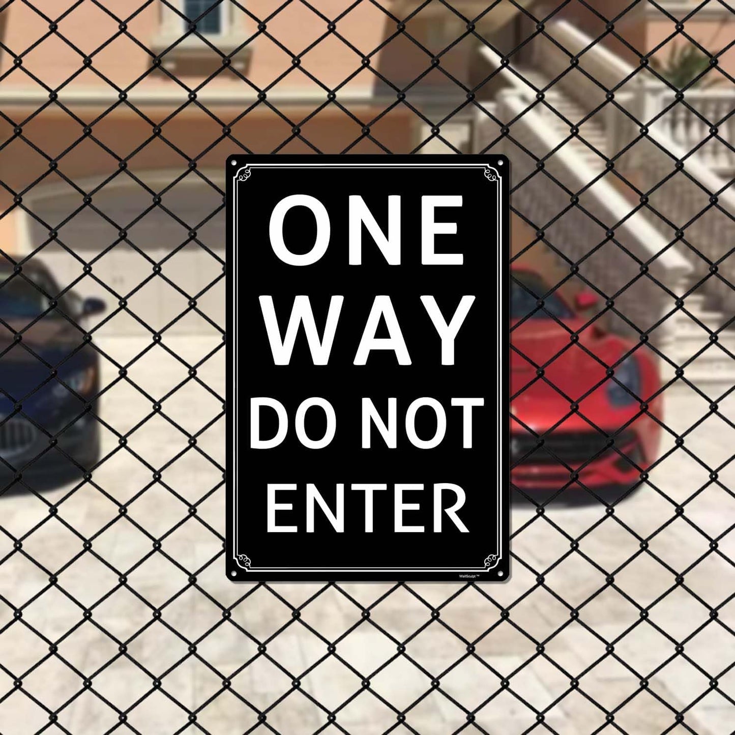 8x12" One Way - Do Not Enter Parking Lot Sign - High-Intensity Grade Aluminum, Weatherproof & Fade-Resistant, Ideal for Outdoor & Indoor Use - Curbside Sign