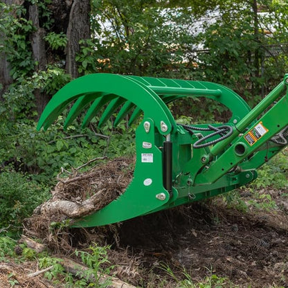 Titan Attachments 84" HD Root Grapple Rake Attachment, Fits John Deere Hook & Pin Tractors, Twin