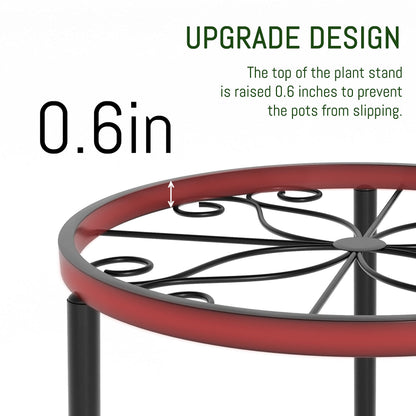 Linpla 5-Pack Decent Metal Plant Stands, Heavy Duty Flower Pot Stands for Multiple Plant, Anti-Rust