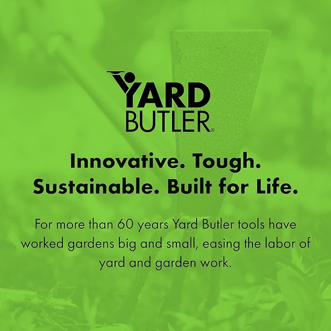 Yard Butler Terra Garden Hand Tools - Weeding Hand Tiller Tool for Efficient Gardening - Weed Remover Tool for Lawn & Garden Care - Durable Gardening Accessory, Tiller