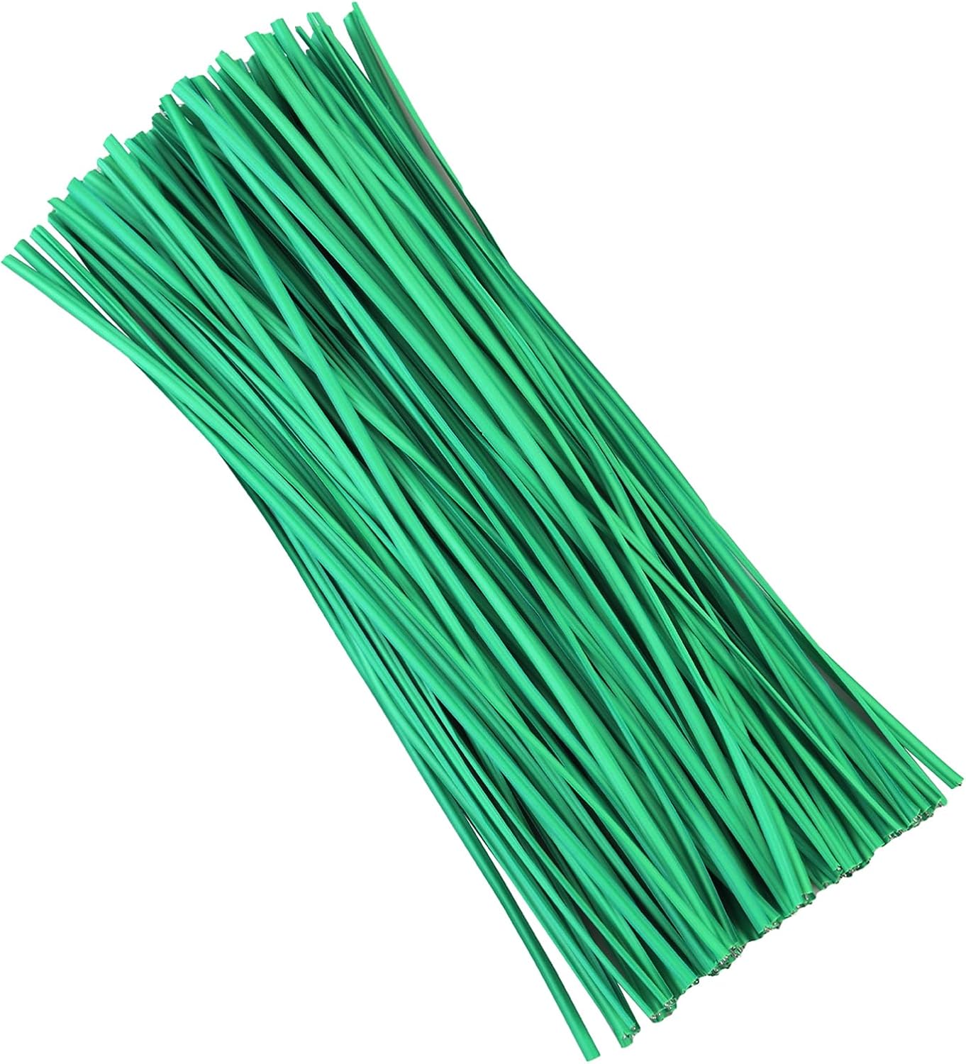 Tangyinrd 300 pcs 5 inch Green Plastic Twist Ties, Cable Ties, for Bags, Gardening Tools