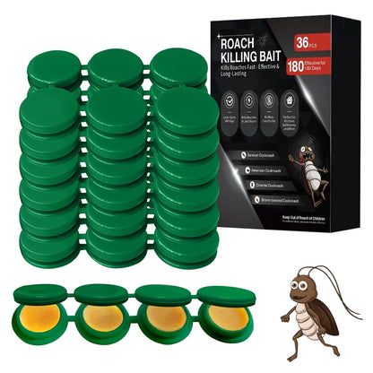 36 Pack Cockroach Gel Bait, Highly Effective Roach Killer Indoor Infestation Solution, Fast Acting Cockroach Killer Indoor Home Kitchen Use, Easy to Apply & No Mess Roach Bait, Long-Lasting