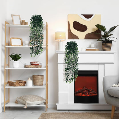 Artificial Hanging Eucalyptus Plants，Fake Plant Eucalyptus Small Decor Faux Hanging Vine Plants Wall Greenery for New Home Decoration，for Floating Shelf Indoor Outdoor
