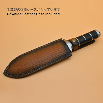 TONMA Hori Hori Garden Knife [Made in Japan] Heavy Duty Stainless Steel Japanese Hori Knife with Sheath Garden Tools for Weeding, Digging, Cutting, Pruning, 7.25-Inch Blade, Full Tang