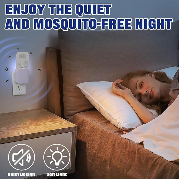Flying Insect Trap, Fruit Fly Traps for Indoors,Plug-in Bug Light Trap Indoor for Mosquito, Fruit Flies, Moths, Gnats, Flies(1 Devices + 5 Refills)
